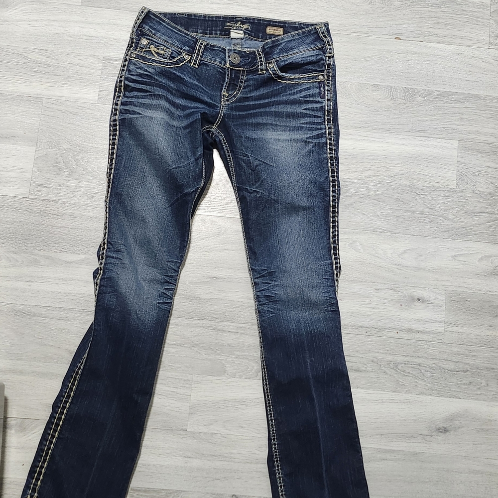 Silver Jeans Women's Dark Blue Straight Leg Jeans